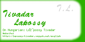 tivadar lapossy business card